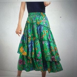 Maeve tiered maxi skirt